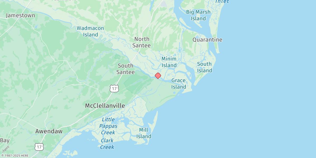 Map of Brown Island, South Santee River