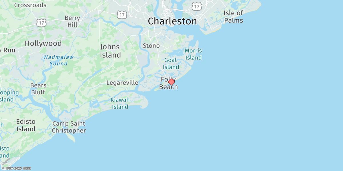 Map of Folly Island (Outer Coast)