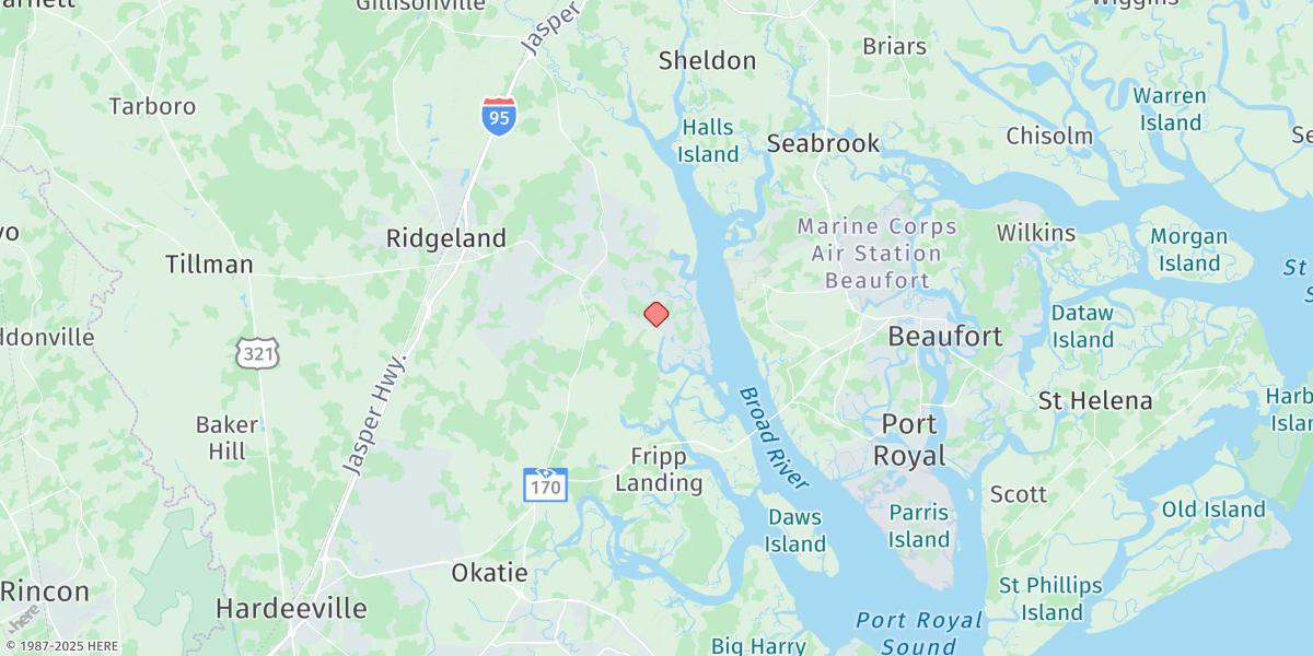 Map of Euhaw Creek, 2.5 Mi. Above Entrance