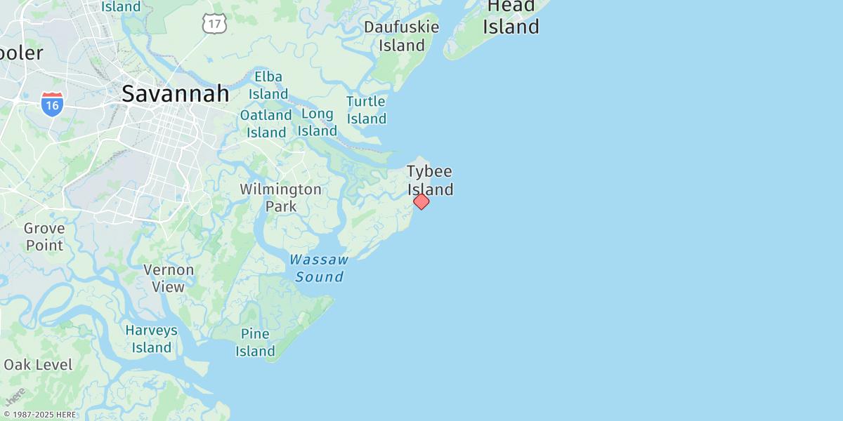 Map of Tybee Creek Entrance