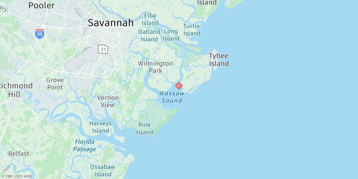Map of Beach Hammock