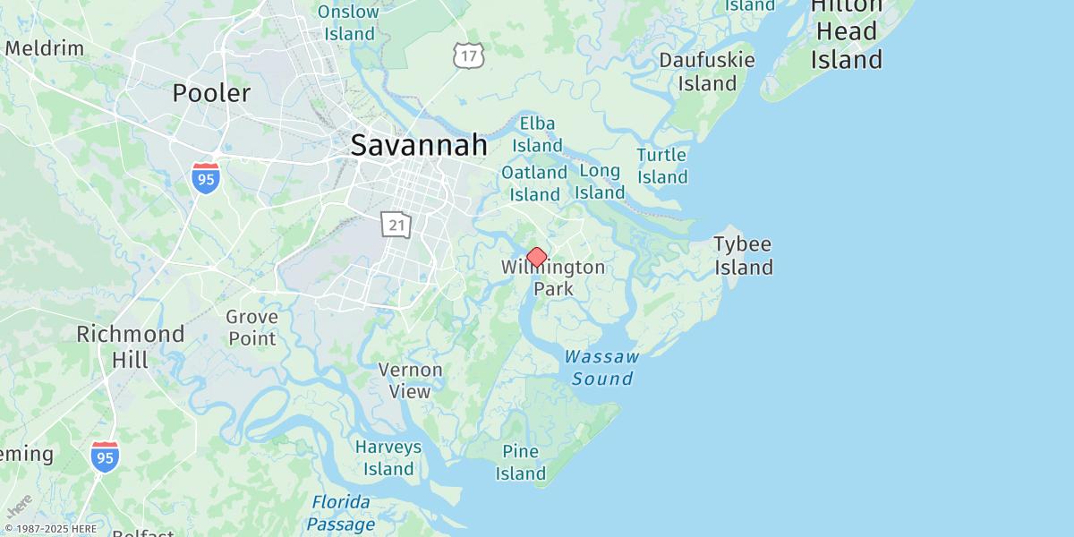 Map of Savannah Sheraton Resort Hotel