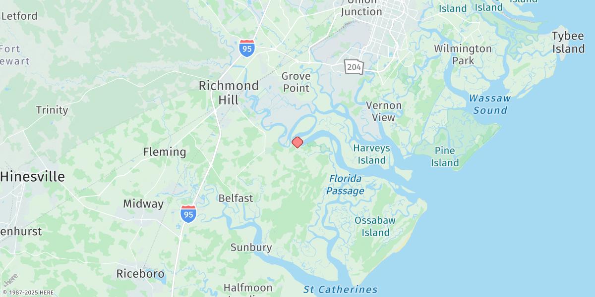 Map of Fort Mcallister, Ogeechee River