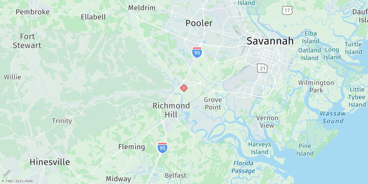 Map of Highway Bridge, Ogeechee River