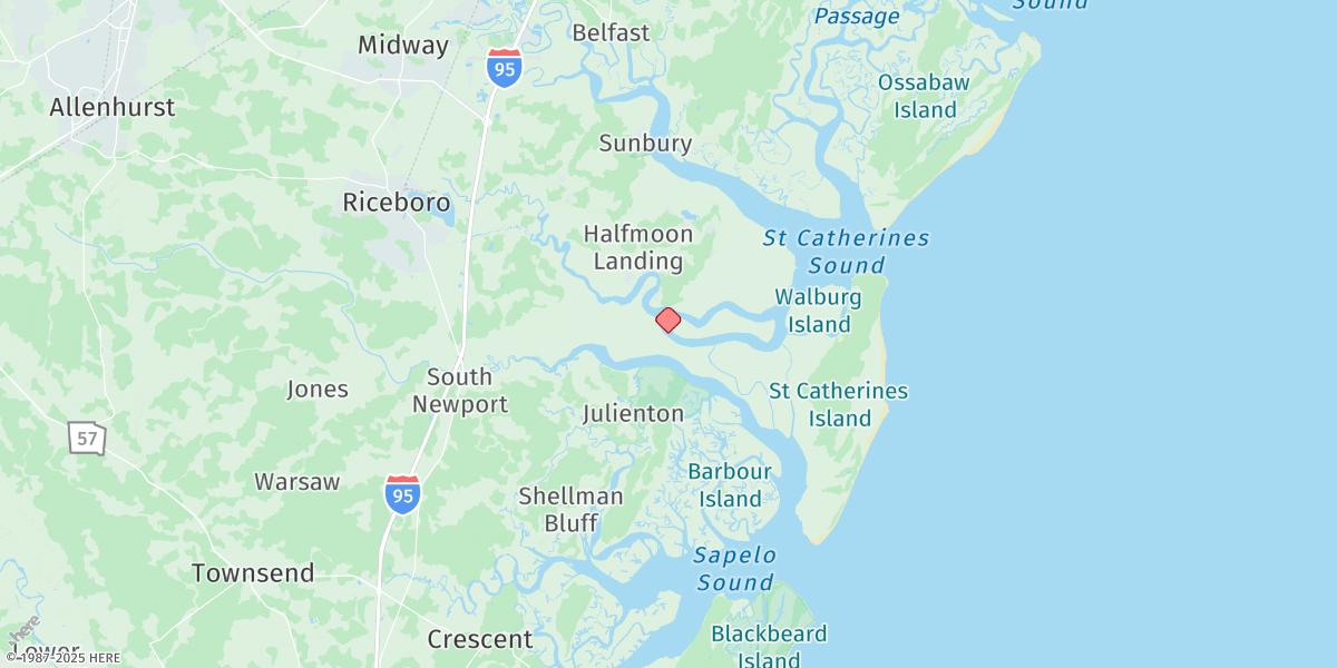 Map of North Newport River