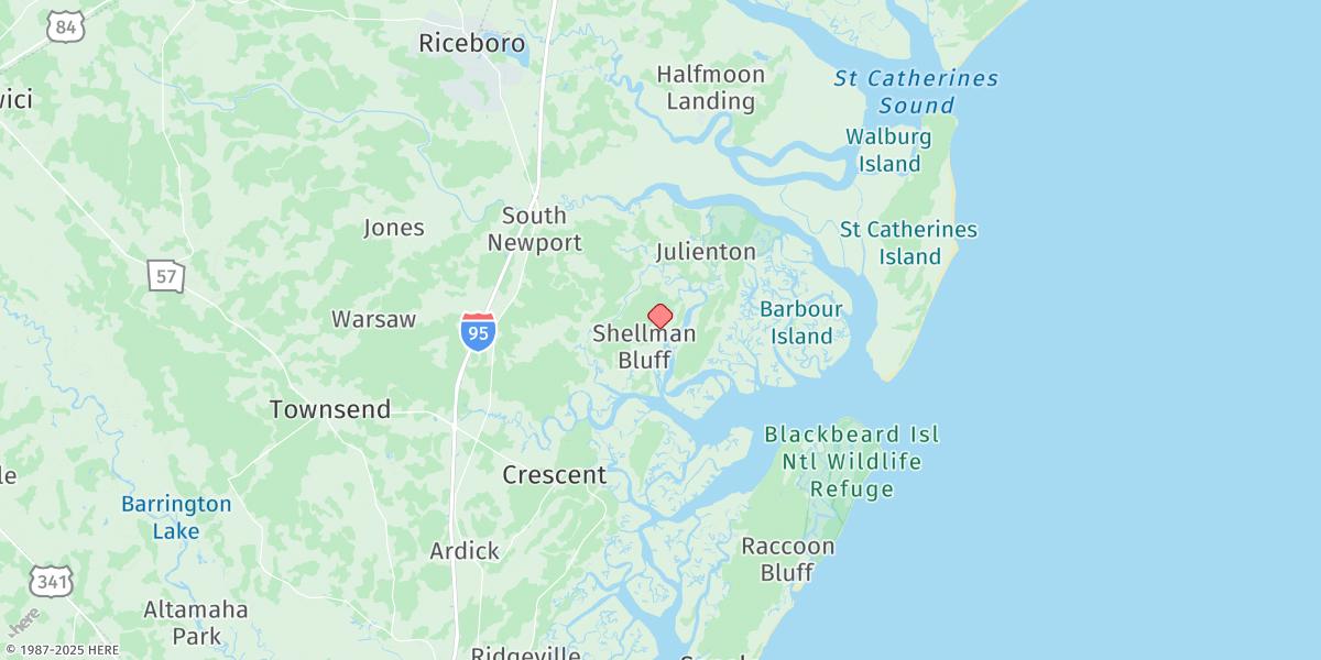 Map of Dallas Bluff, Julienton River