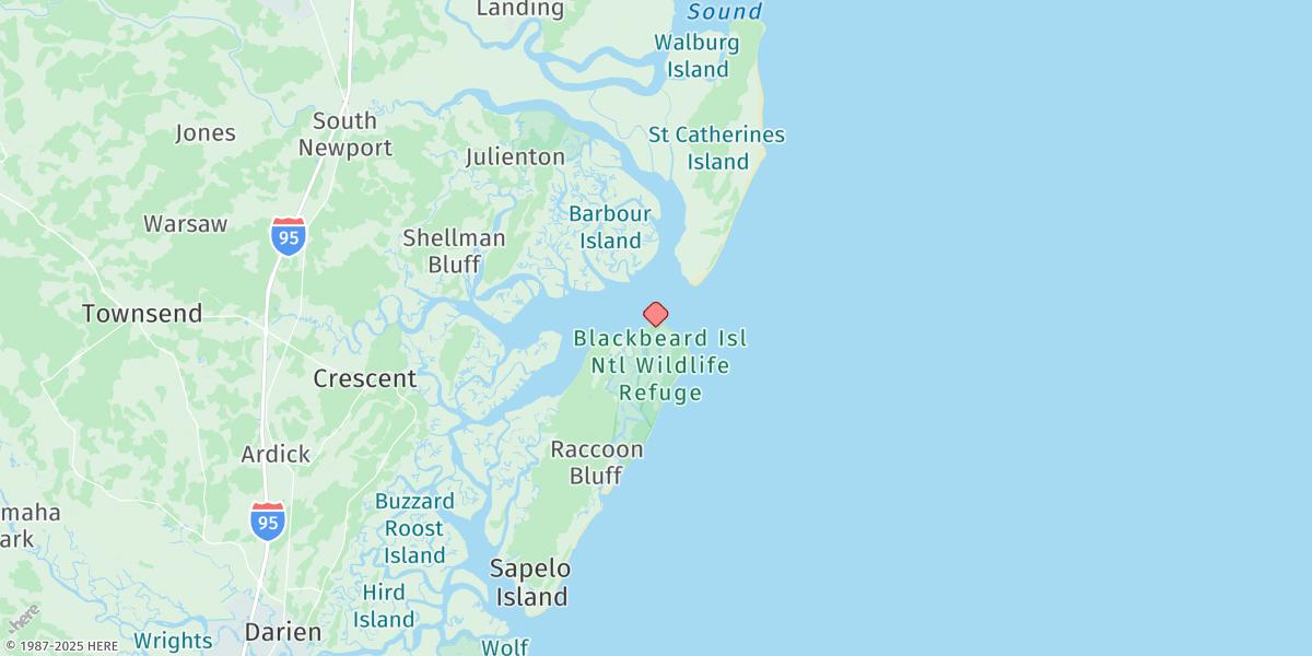 Map of Blackbeard Island