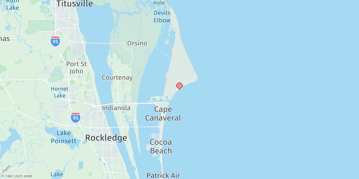Map of Cape Canaveral
