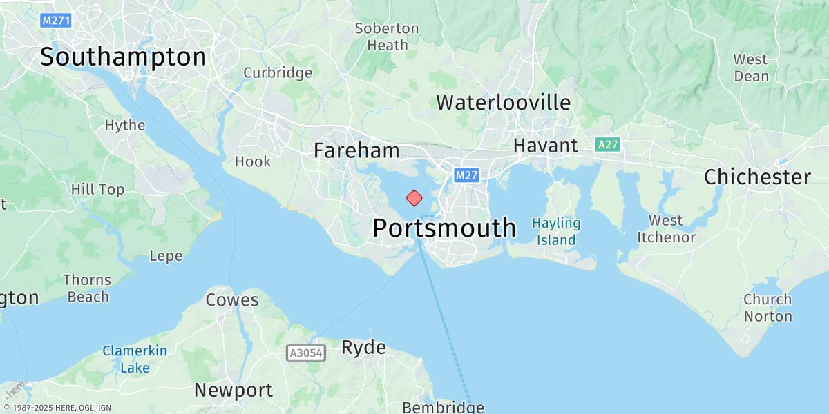 Map of Portsmouth (High Water Stand)