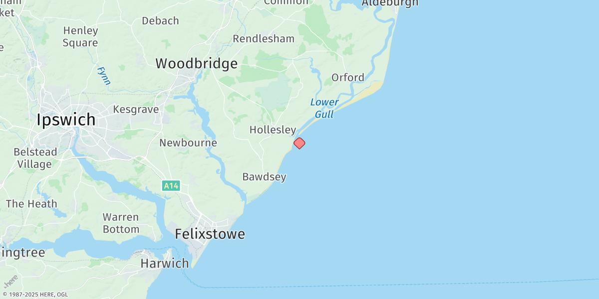 Map of Orford Haven Bar