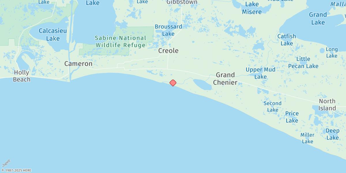 Map of Mermentau River Entrance