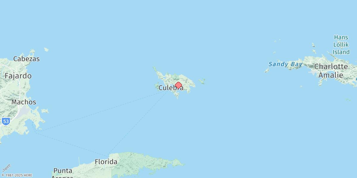 Map of Ensenada Honda, Culebra Island