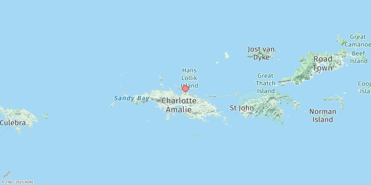 Map of Magens Bay, St. Thomas Island