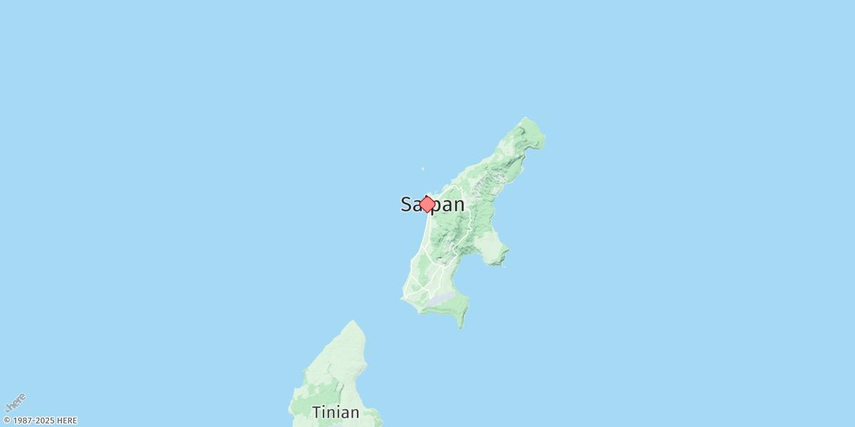Map of Saipan Harbor, Saipan Island
