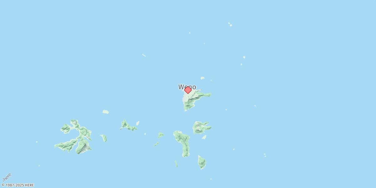Map of Moen Island, Truk Islands