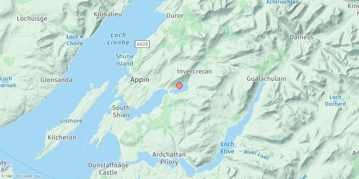 Map of Loch Creran Head