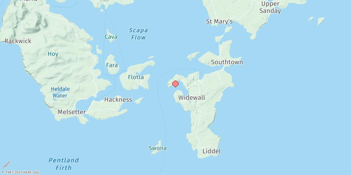 Map of Widewall Bay