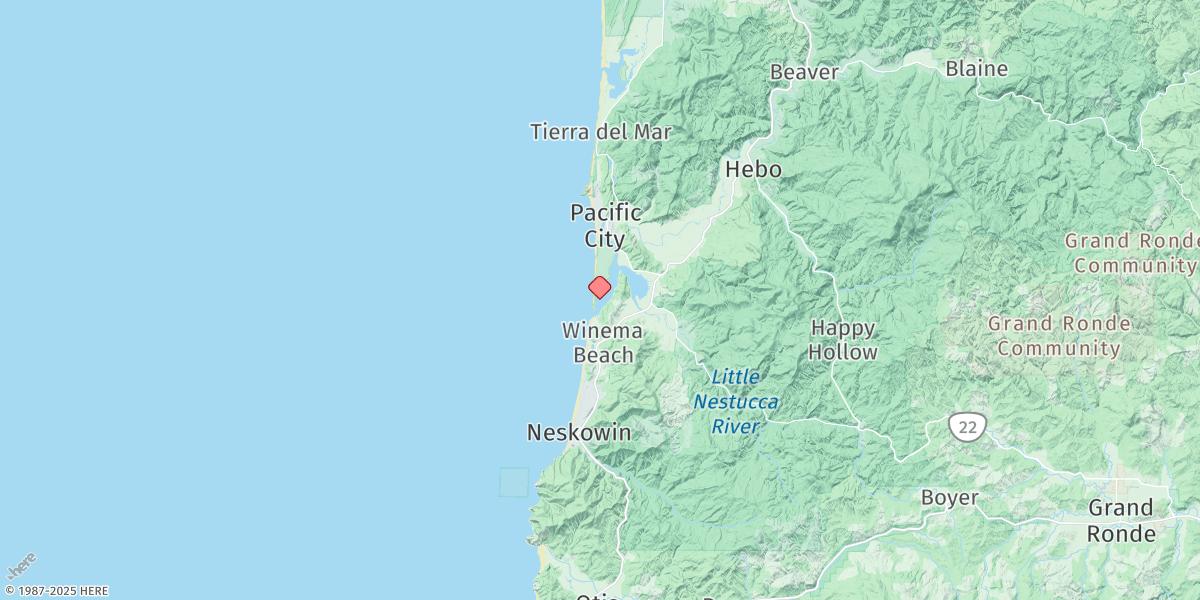 Map of Nestucca Bay Entrance