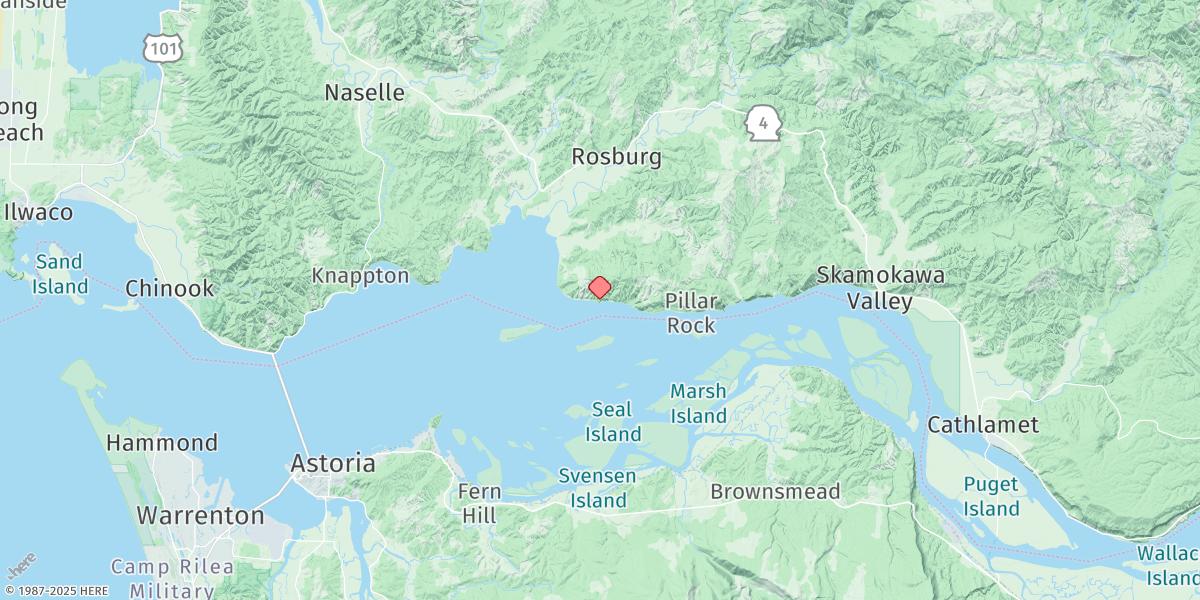 Map of Harrington Point, Wash.