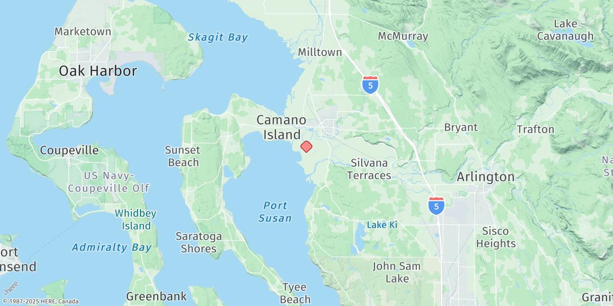 Map of Stanwood, Stillaguamish River