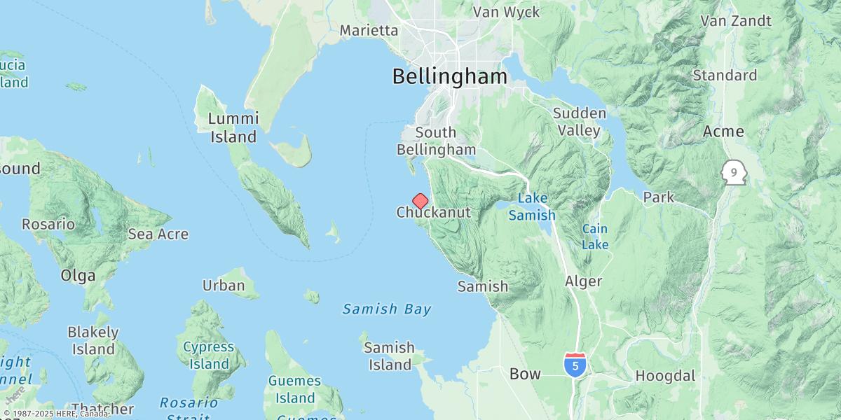 Map of Chuckanut Bay