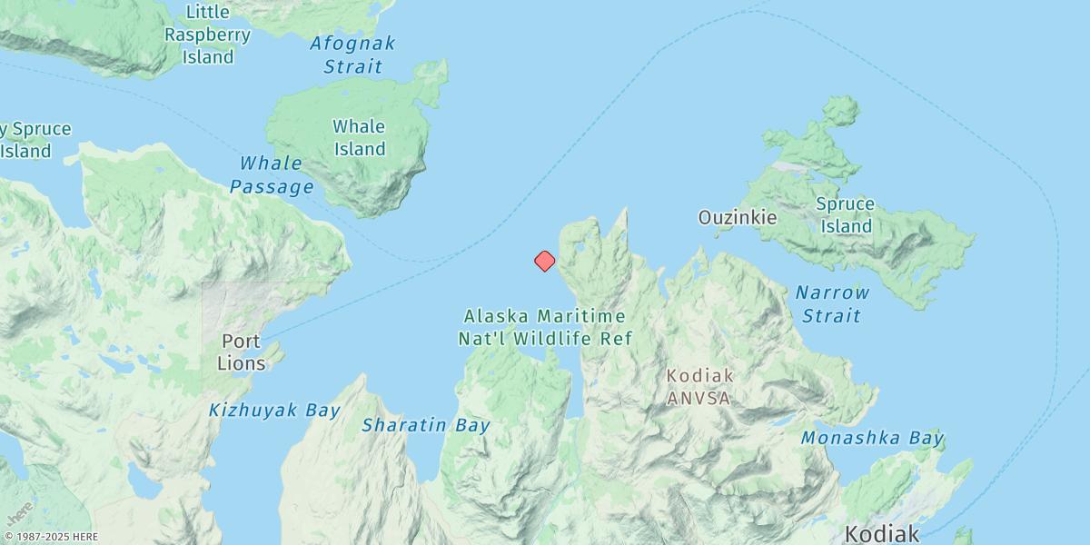 Map of Kizhuyak Point