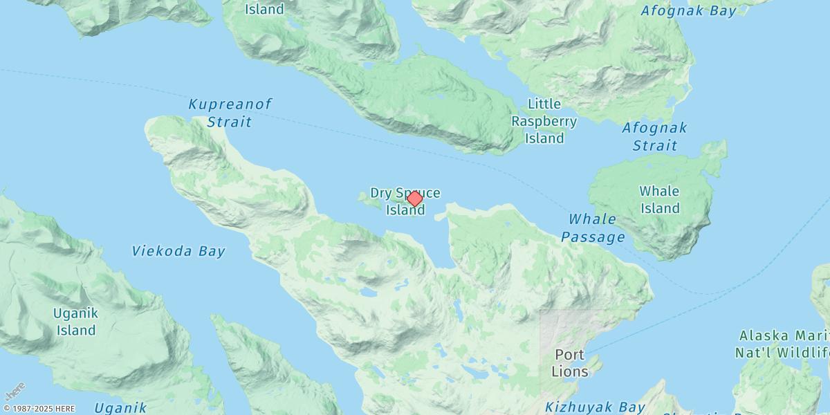 Map of Dry Spruce Island