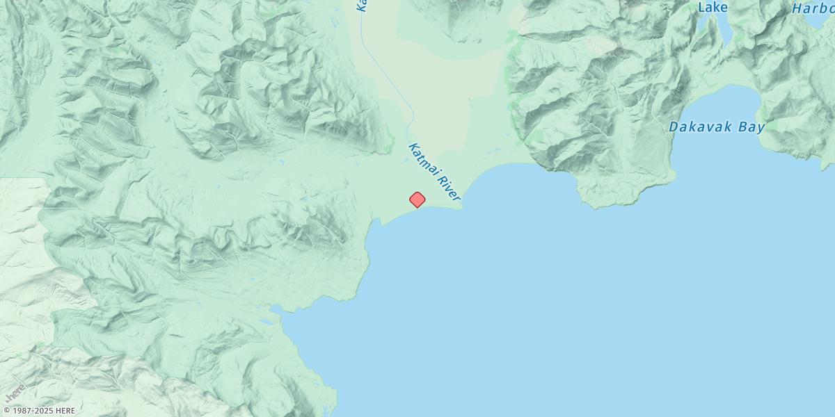 Map of Katmai Bay, Shelikof Strait