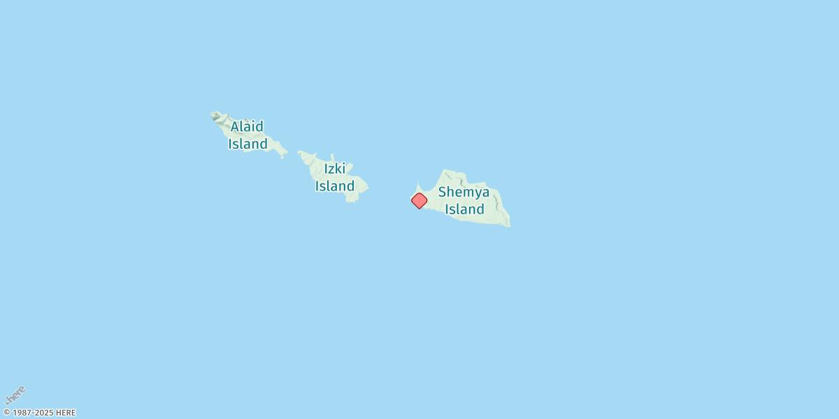 Map of Alcan Harbor, Shemya Island