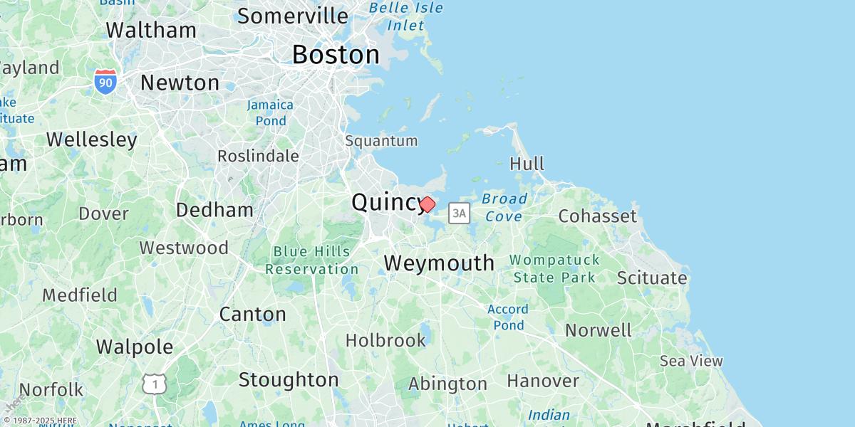 Map of Weymouth Fore River Bridge