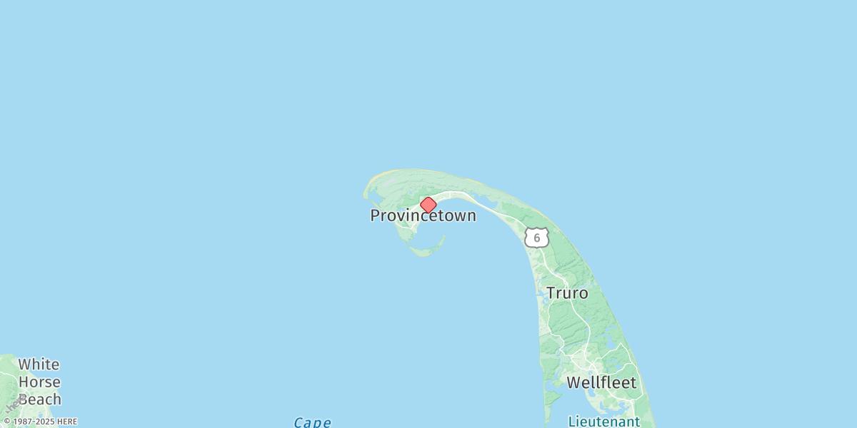 Map of Provincetown, Cape Cod Bay