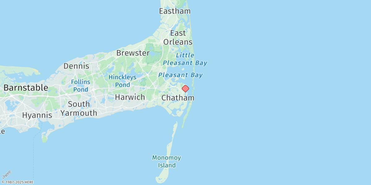 Map of Chatham Harbor, Aunt Lydias Cove, Cape Cod