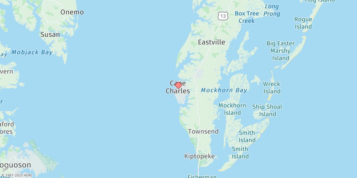Map of Cape Charles Harbor, Chesapeake Bay