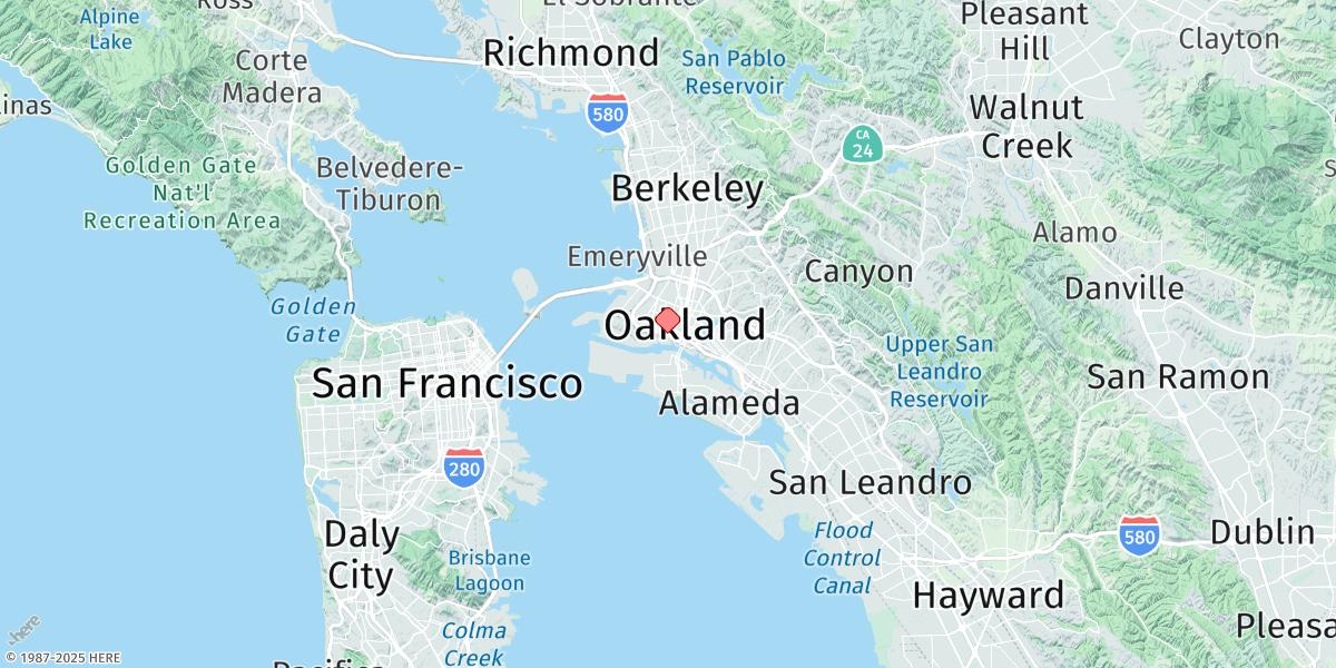 Map of Oakland Harbor, Grove Street, San Francisco Bay