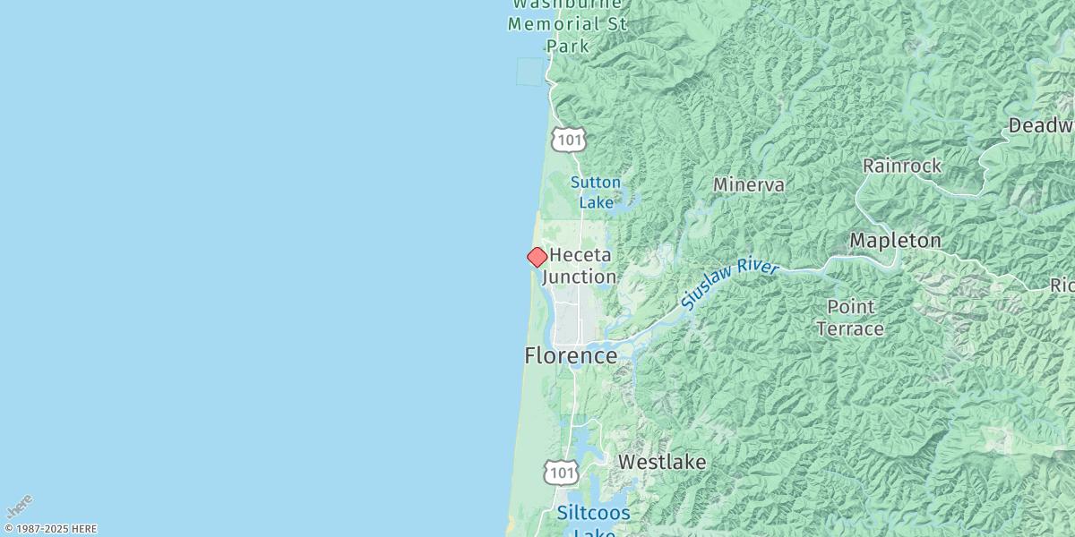 Map of Entrance, Siuslaw River