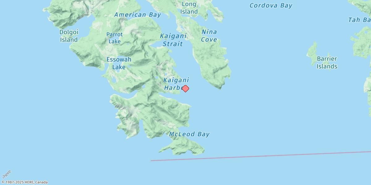 Map of Kaigani Harbor, Kaigani Strait