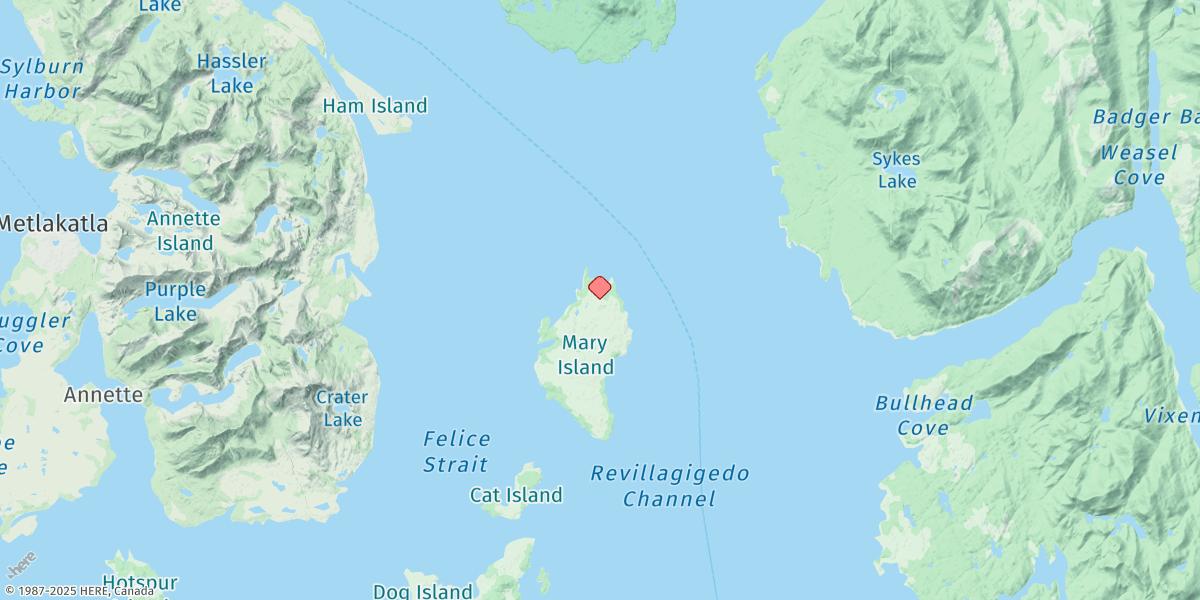 Map of Mary Island Anchorage, Revillagigedo Channel