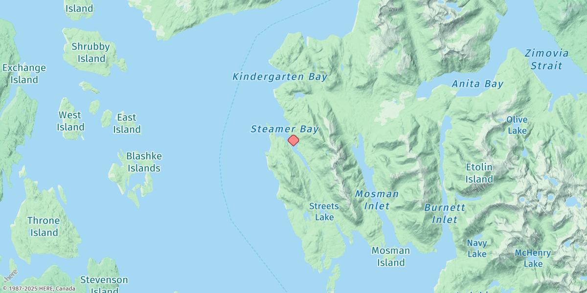 Map of Steamer Bay, Etolin Island