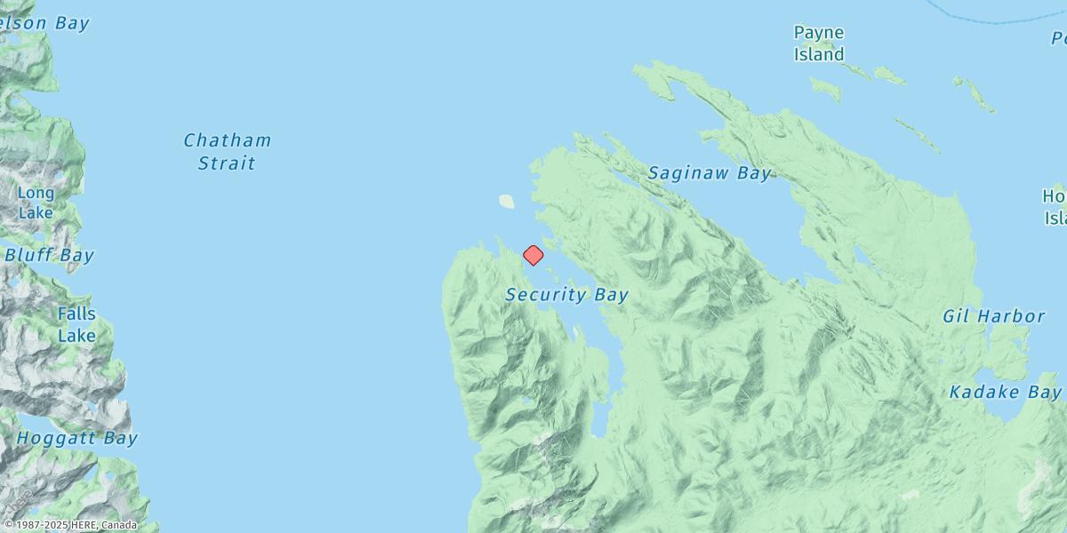 Map of Security Bay, Kuiu Island