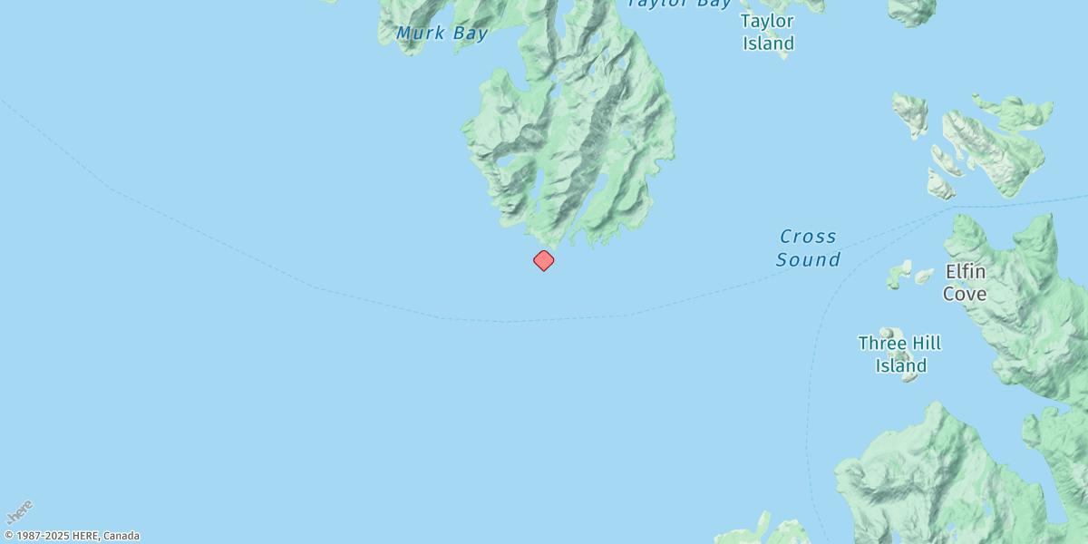 Map of Cape Spencer, Cross Sound