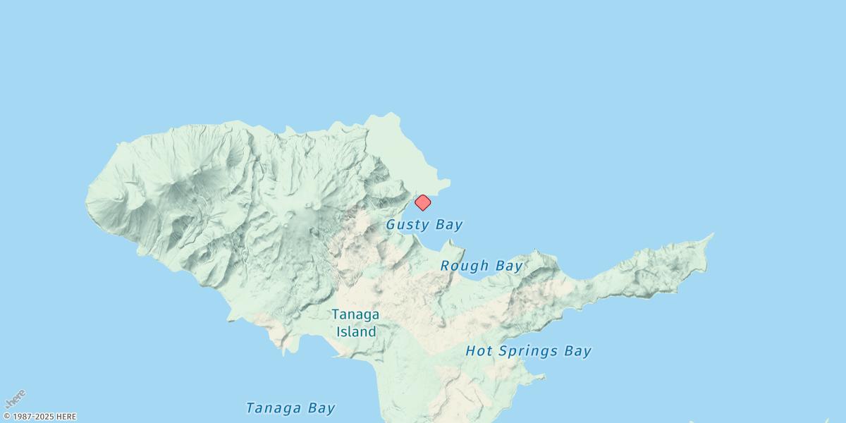 Map of Gusty Bay, Tanaga Island