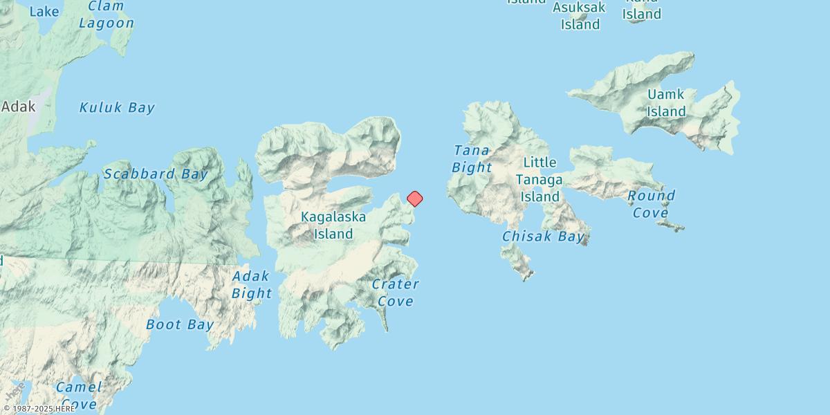 Map of Cemetery Point, Kagalaska Island, Aleutian Islands