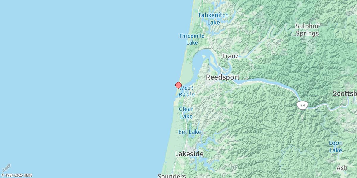 Map of Entrance, Umpqua River