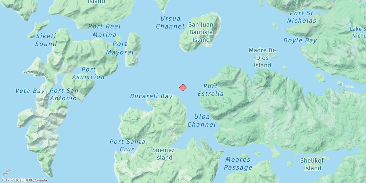 Map of Cape Flores, Ulloa Channel