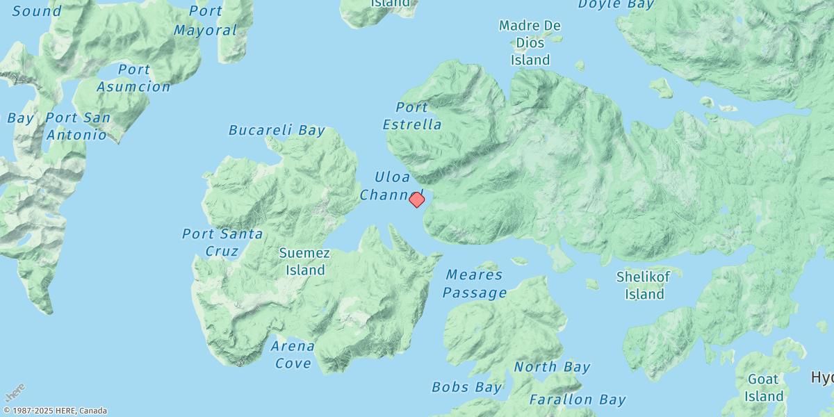 Map of Waterfall Cannery, Ulloa Channel