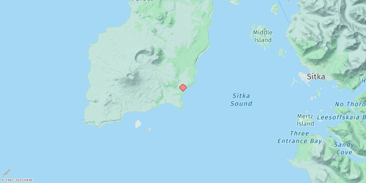 Map of Shoals Point, Kruzof Island