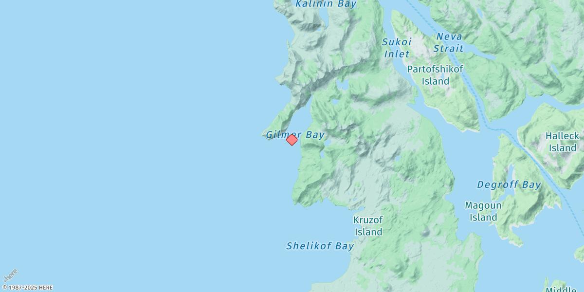 Map of Gilmer Bay, Kruzof Island