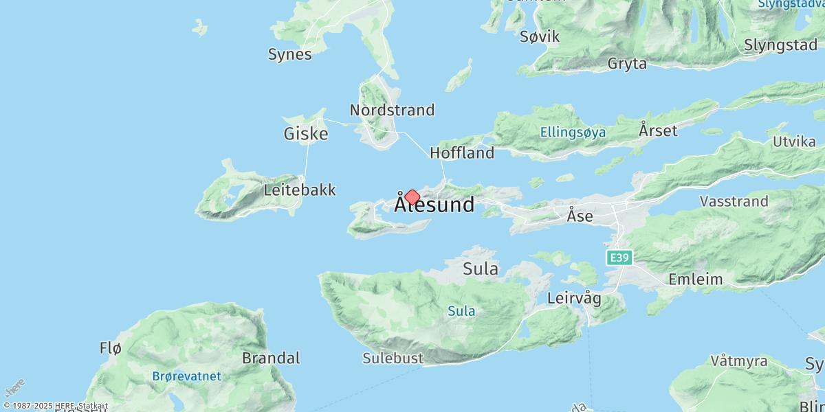 Map of Ålesund