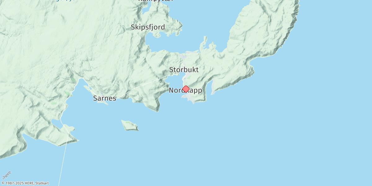 Map of Honningsvåg