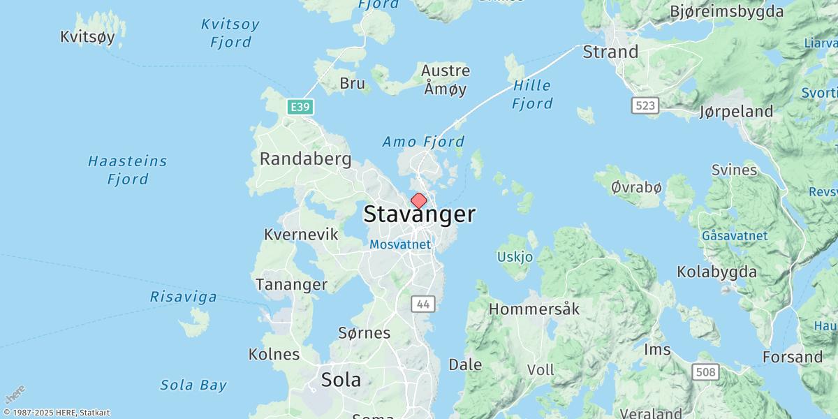 Map of Stavanger